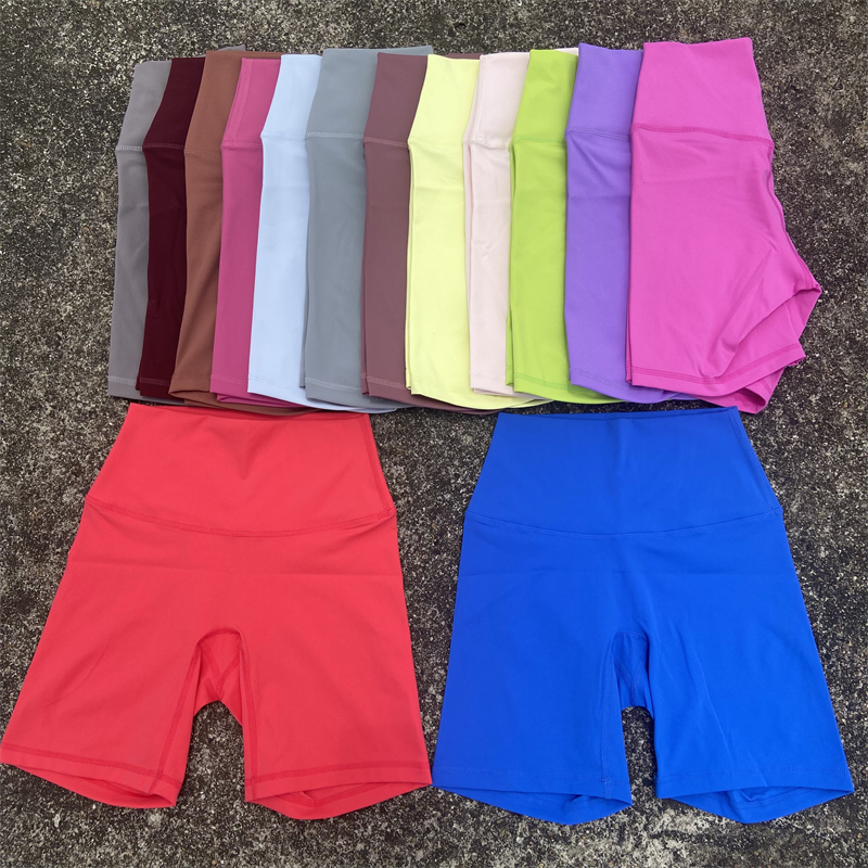 Women's High-Waisted Yoga Shorts, Butt-Lifting Sports Fitness Pants, Running and Cycling Leggings, Outer Wear Quarter-Length Pants with Inner Side Pockets