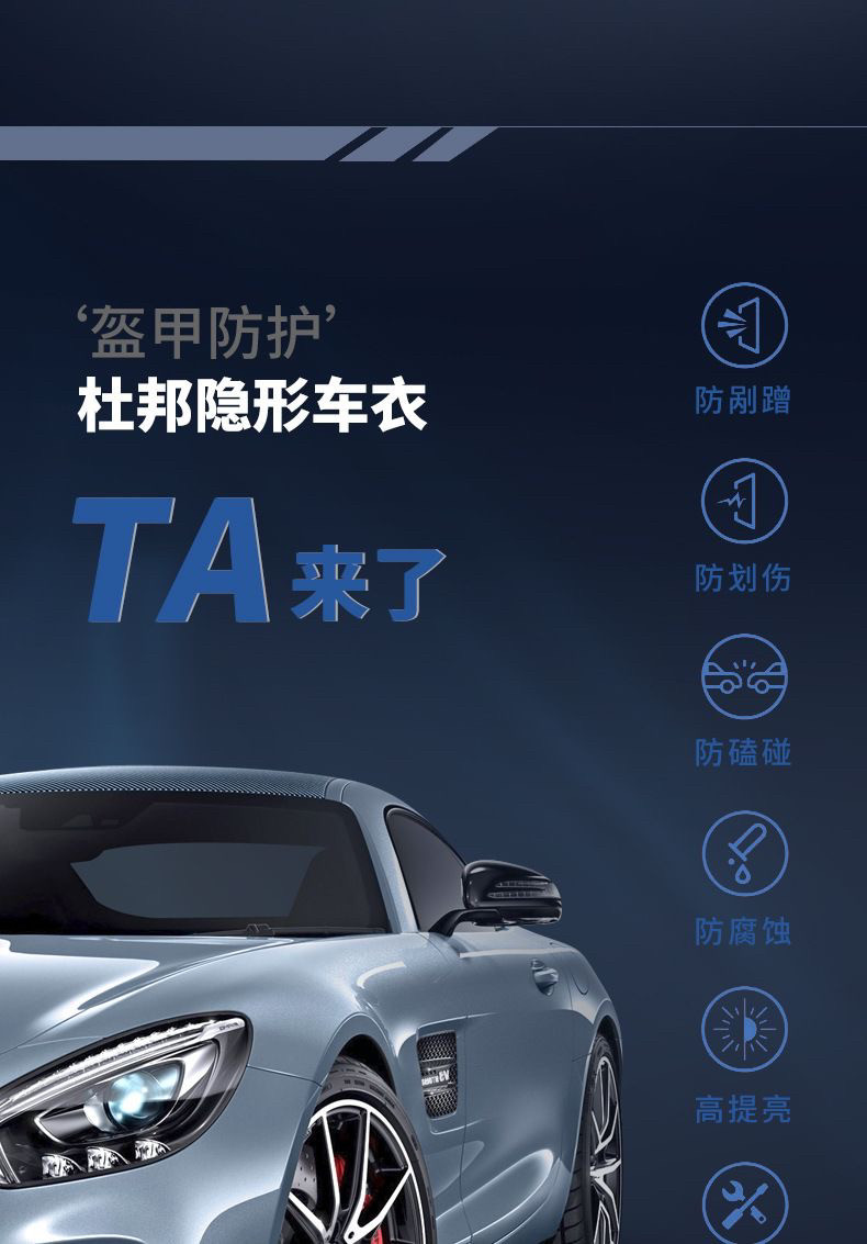 Nationwide coverage, including installation: DuPont transparent film, TPU paint protection film, enhances shine and provides scratch resistance for the entire vehicle, creating an invisible protective
