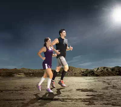 Night running 3M reflective compression calf sleeve leggings for men and women running fitness elbow guards