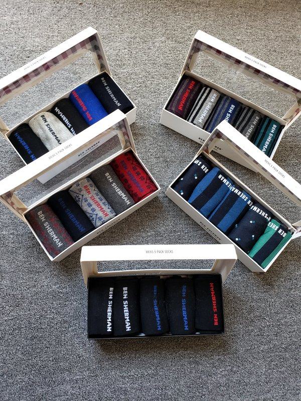 Ingléen P Home B Home 100 hitch casual minimalist Regular gentlemen Men's Sox courtesy box 5 Double