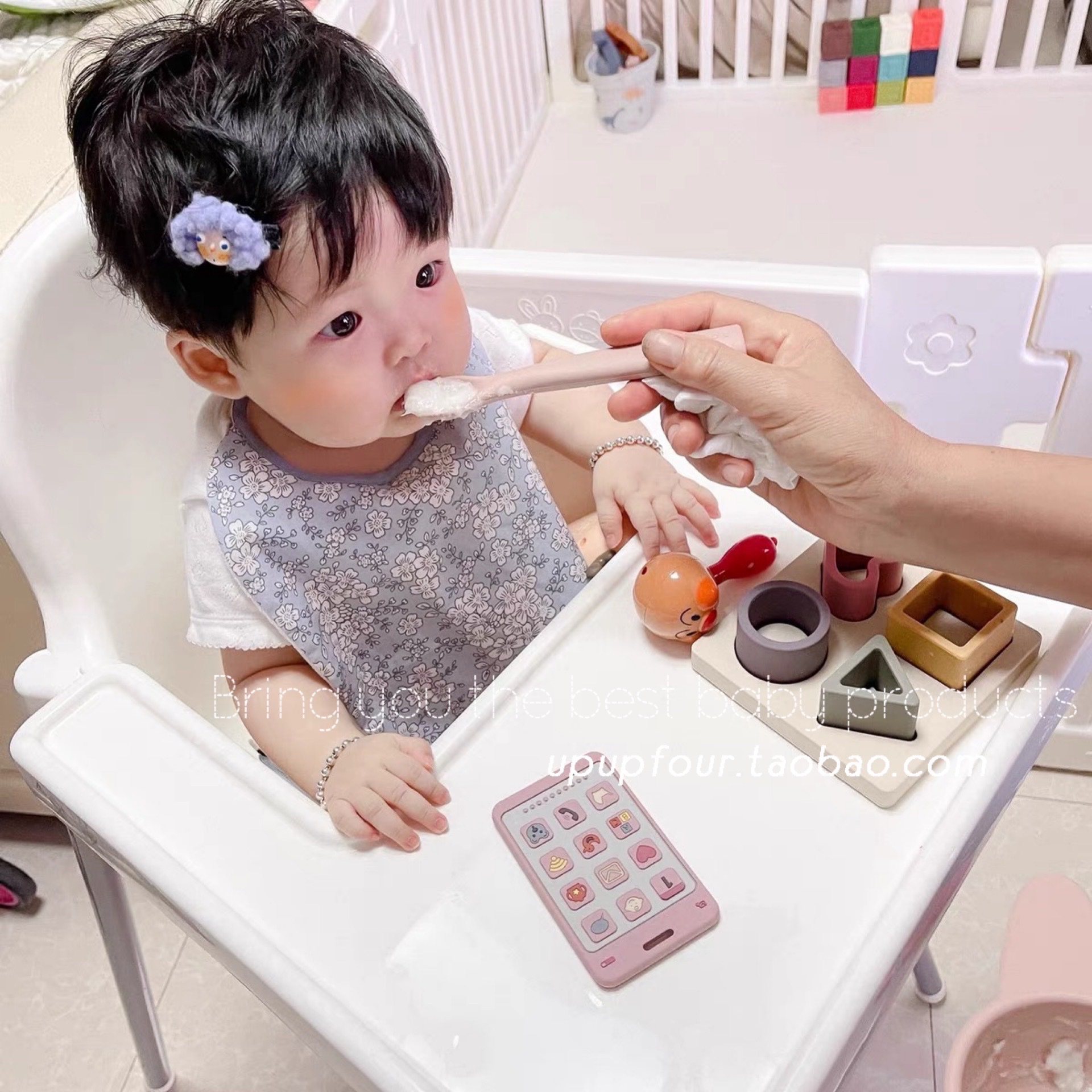 upupfour Korea ins cute baby baby's spat towels eating around the hood for a bag of anti-spitting milk drooling