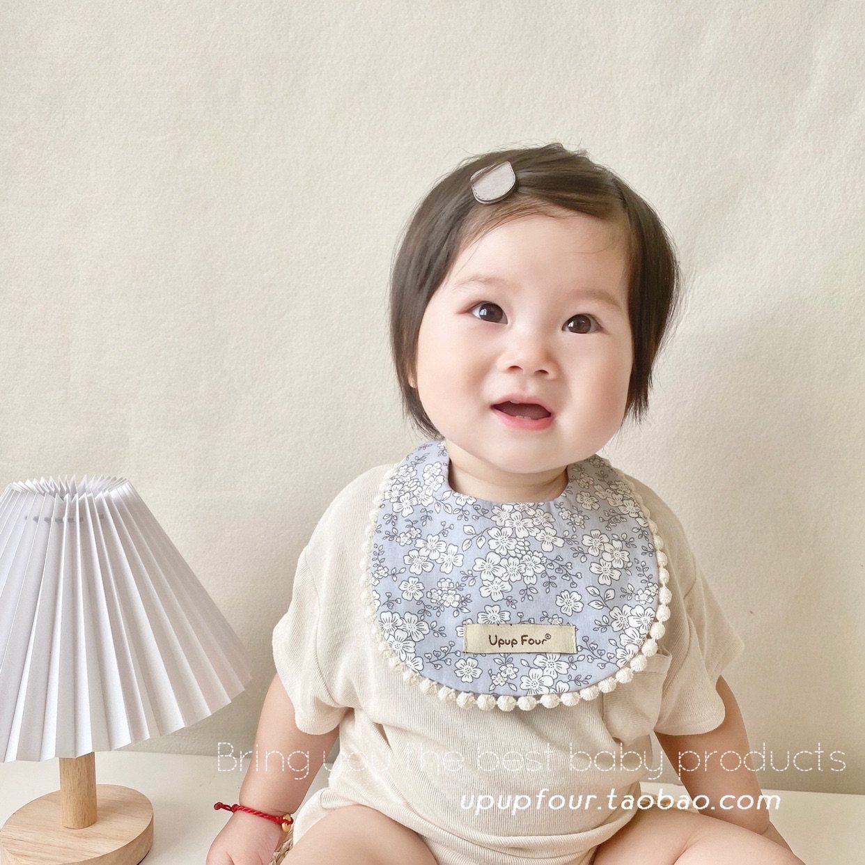 upupfour export quality ins cute broken flower baby baby saliva towel anti-spitting milk drool bib