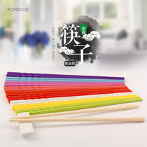 Hotel tableware chopsticks commercial corrugated chopsticks Chinese durable black chopsticks colored melamine household chopsticks set