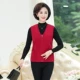 Phụ nữ trung niên và người cao tuổi áo vest lông cừu cỡ lớn mẹ mới mùa thu và mùa đông áo khoác lông cừu áo khoác ghi lê ấm áp - Áo vest
