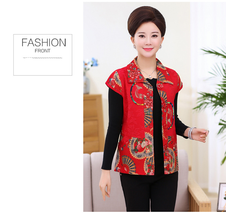 Áo vest mùa thu cũ của phụ nữ trung niên áo vest Ma Rong 60 tuổi áo mỏng mẫu áo khoác nữ đẹp 2020