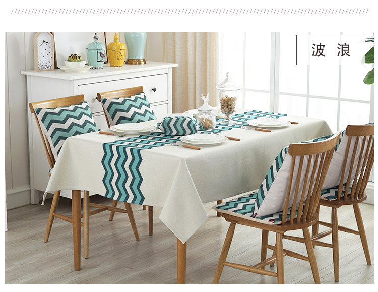 Đồ gỗ gụ Trung Quốc vải cotton khăn trải bàn phòng khách hình chữ nhật màu xanh và trắng khăn trải bàn khăn trải bàn khăn trải bàn caro đỏ