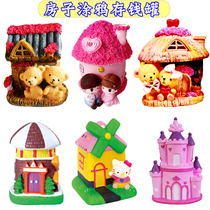 2020 Christmas painted doll mold doll DIY childrens bear house white embryo cartoon gown storage pot