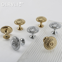 Willy-style retro wardrobe door handle Eurostyle cupboard single-hole handle designer with small handle silver French style pull
