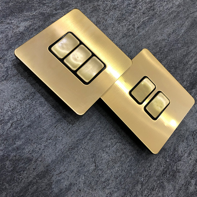 knightsbridge homo-style retro switch socket brass gold panel switch industrial wind hotel switch