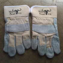 Welding beast welding gloves extended cowhide wear-resistant durable fire-resistant heat-resistant breathable argon arc welding welding gloves