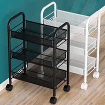 New bedroom universal wheel bedside seasoning bottle book household cart kitchen seasoning storage rack lockers