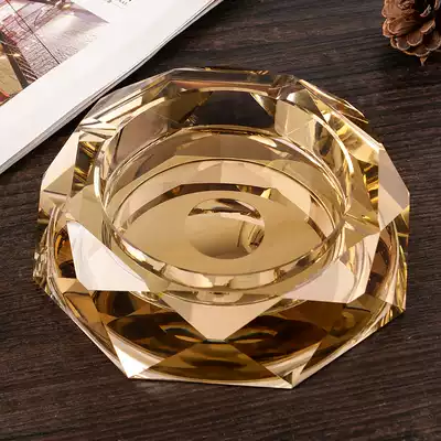 Large creative trend Crystal custom logo ashtray high-end practical home living room bedroom KTV European-style ins