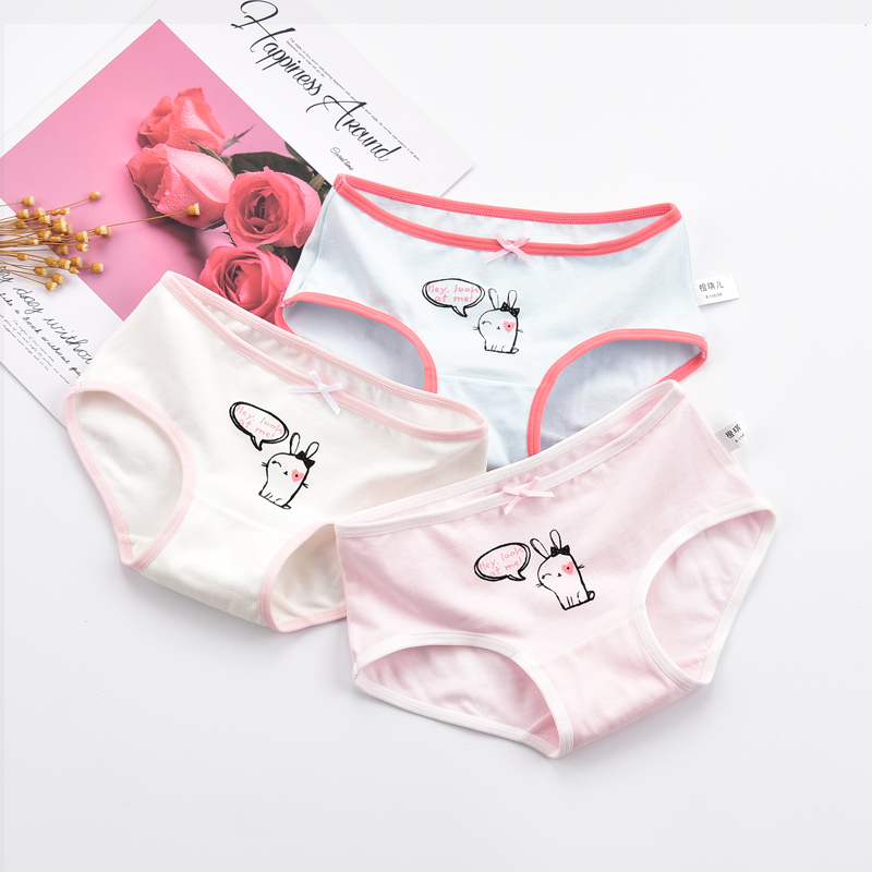 Children's underwear pure cotton 5 baby triangle pants 6 girl cartoon pure cotton shorts 4 girl shorts little girl's underwear 8