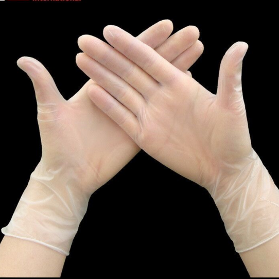 New beauty salon disposable glove latex massage nail special waterproof PVC gloves thin transparent 100