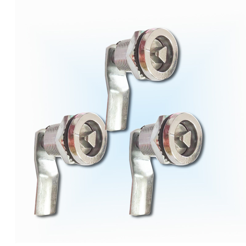 Triangle lock key distribution box trash can MS816 zinc alloy lengthened telescopic round lock turn tongue lock plastic cabinet door