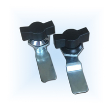 T-type black plastic handle lock turn tongue lock rotary round lock MS714 toolbox equipment door lock distribution box cabinet lock