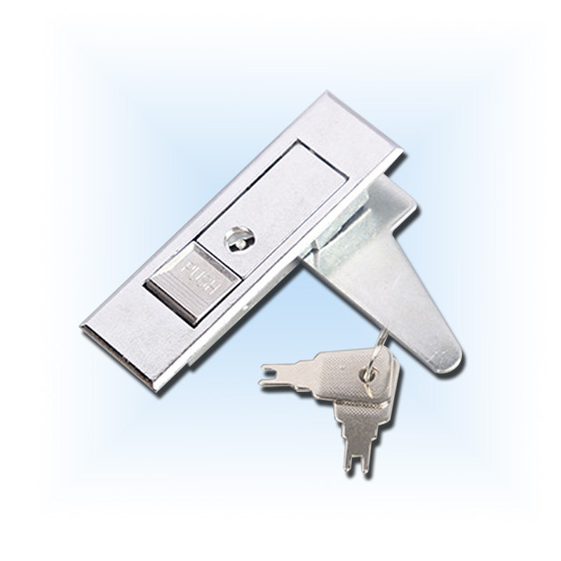 Flat lock with key zinc alloy white bead BMS603-2 bounce fire cabinet door lock electric box lock power distribution cabinet door lock