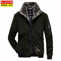 Light core suede cotton padded jacket male winter plus suede thickened jacket lamb fluff collar jacket mens elderly cotton clot cotton clothing