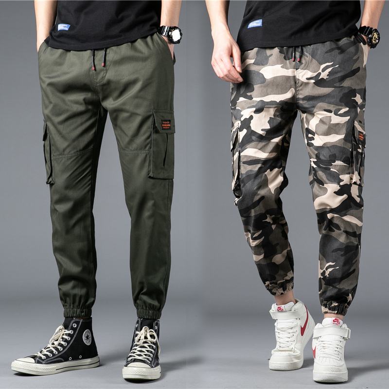 Nine-point pants men's spring slim cigarette pipe pants cotton stretch casual pants Korean version of the trend of all kinds of legs 9-point pants