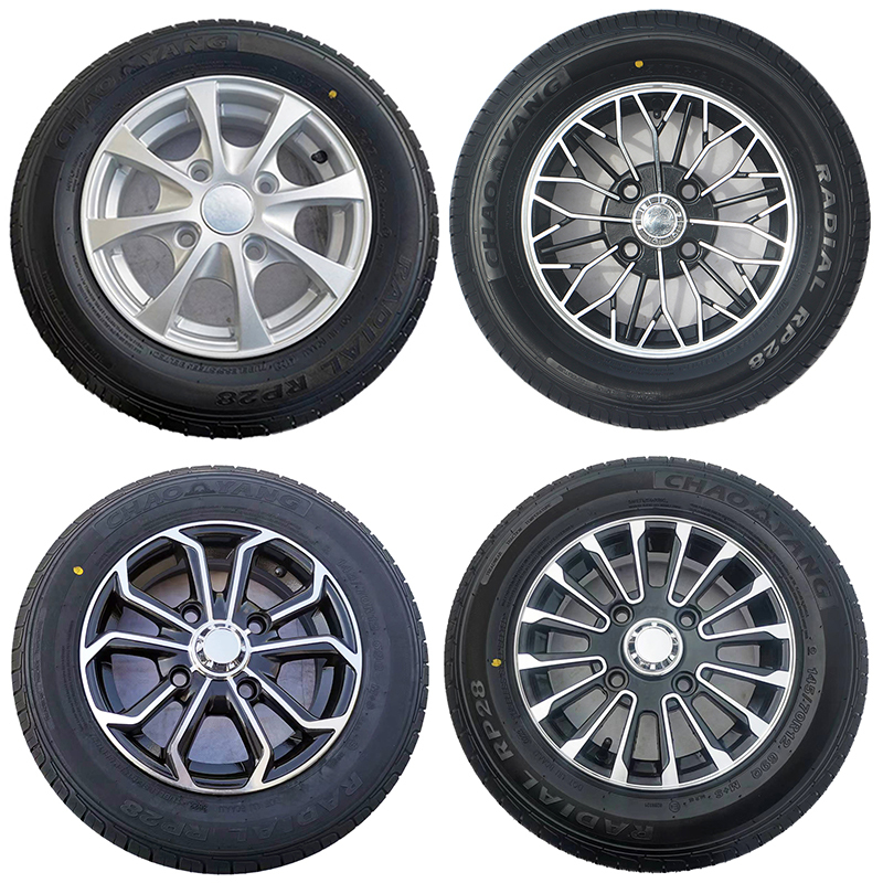 14570R12 Vacuum Tire 1457012 Tire Chaoyang Wheel Hub Set for Electric Four-Wheeler Aluminum Alloy Rims
