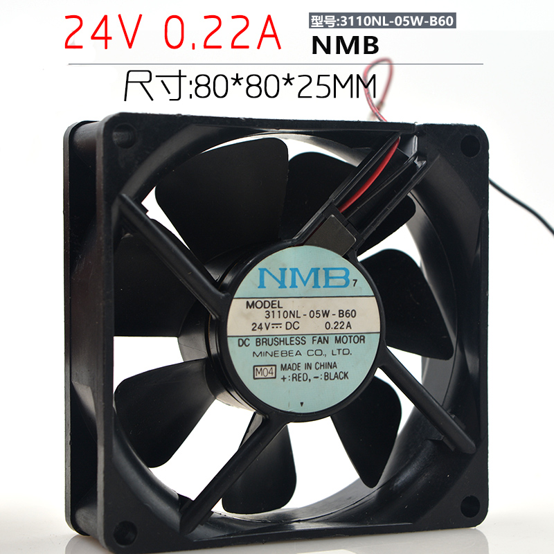 NMB 3110NL-05W-B60 0 24V 22A 8025 8025 8CM 8CM Double Ball Frequency Inverter Cooling Fan