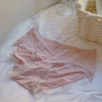 Fresh and Korean wind small flow Su ~ soft and high-bounty bag hip and breathable wave points Tianlian protein antibacterial crotch triangular underpants female