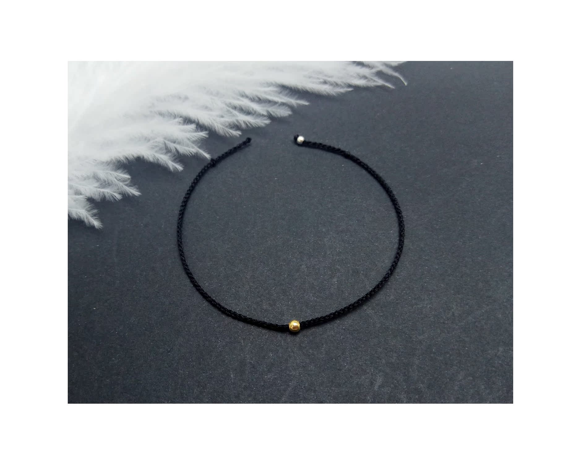 999 hạt chuyển tay siêu mịn đơn giản và an toàn dây tay 24K chân vàng nhỏ - Vòng chân lắc chân vàng 18k