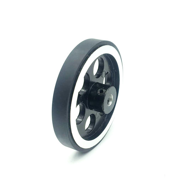 Encoder Meter Wheel Aperture 6mm, Black Rubber-Coated Encoder Synchronous Wheel Circumference 200mm. Perimeter 300mm