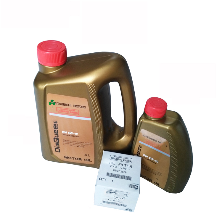 Suitable for Mitsubishi fully synthetic oil lubricating oil 4L 1L set SM 5W-40 send filter a