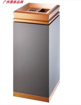  Thickened stainless steel hotel trash can vertical sitting floor lobby wall trash can elevator mouth soot bucket