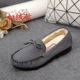 Giày đậu Hà Lan mới Giày nữ đế bệt đế xuồng đế xuồng cắt thấp cộng với giày cotton nhung ấm áp