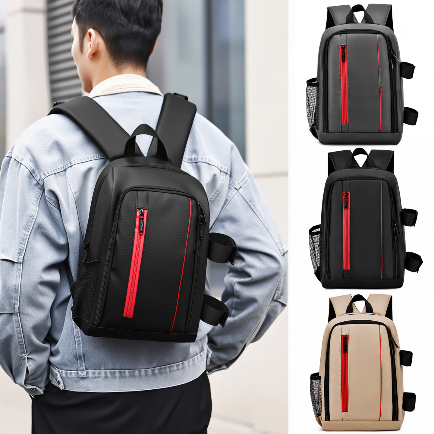 一眼レフカメラやドローン用の小型バックパック。スタイリッシュでユニセックスなデザインです。