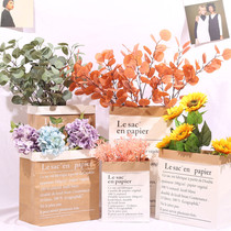 ins Kraft paper bag Nordic storage bag photo props costume shooting background literary dry flower Interior decoration