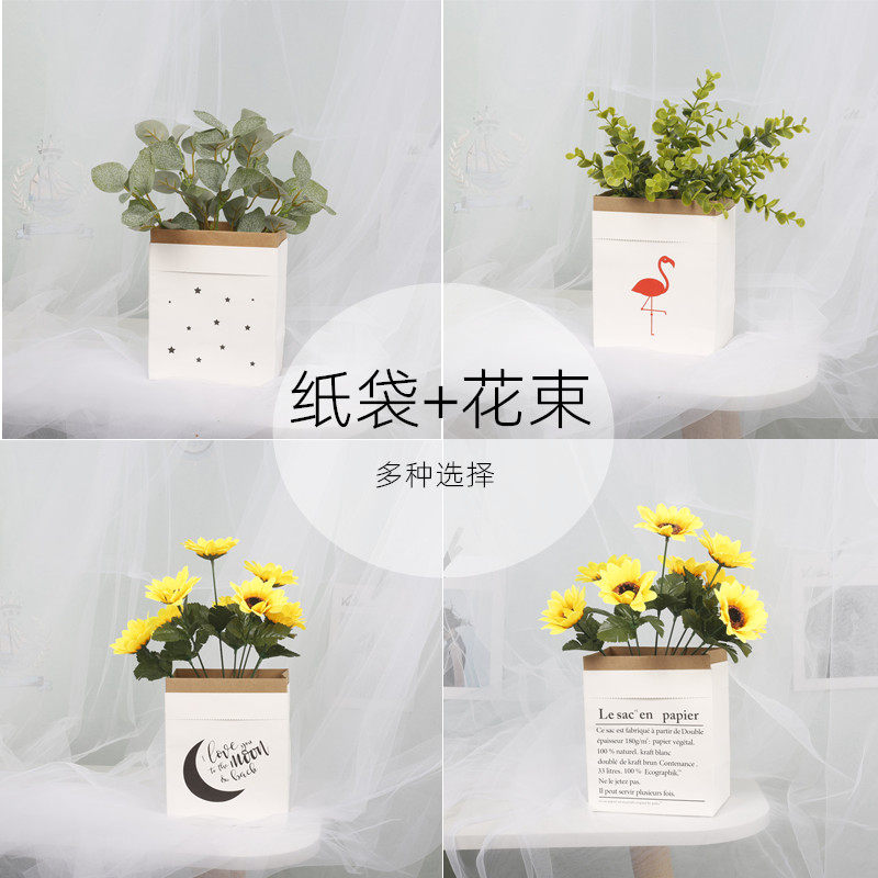 Kraft paper bag Nordic bag in photography props shooting background clothing photography decoration decoration jewelry