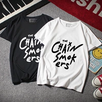 Smoke and Ghost Group, окружающая одежду, цепные мокеры рок молодые студенты T -Fry Fish Men's с коротким рукавом Tide