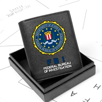 Американский персонализированный креативный студенческий кошелек FBI FBI, длинная версия для молодых людей, учащихся средних и старших классов, модный бренд, простой