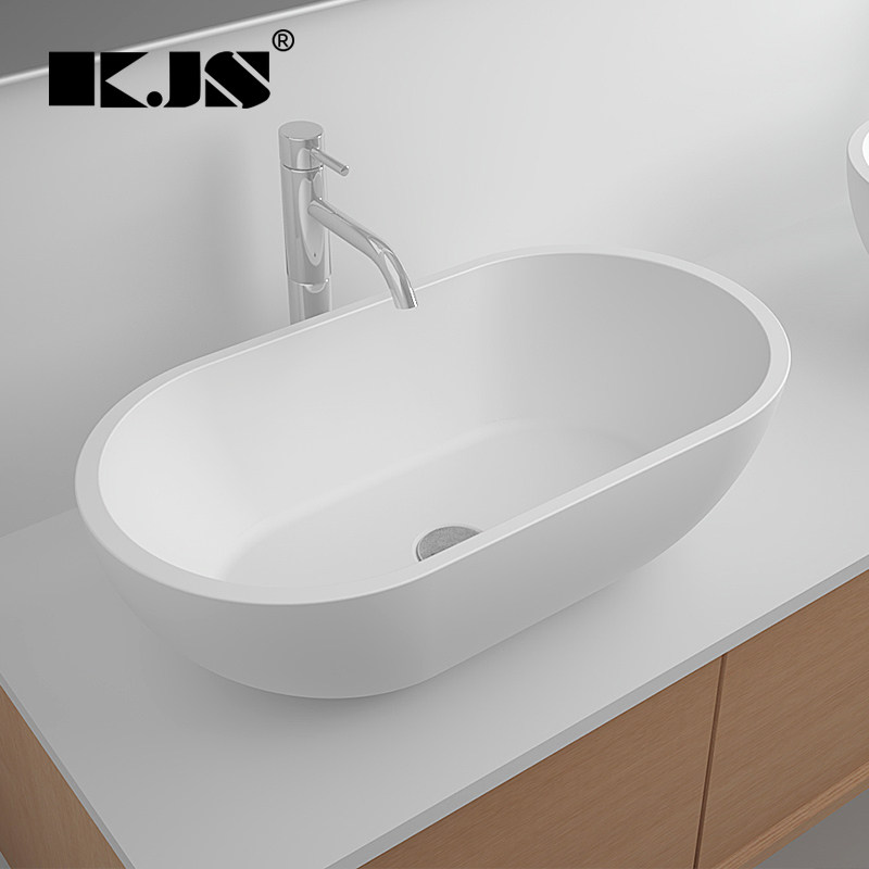 KJS creative artificial stone table basin Personality simple wash basin Wash basin Wash basin wash basin on the basin
