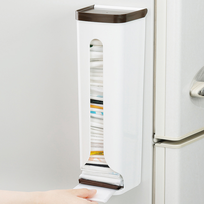 inomata Japan imported kitchen garbage bag storage box adsorption fresh-keeping bag storage box refrigerator side rack