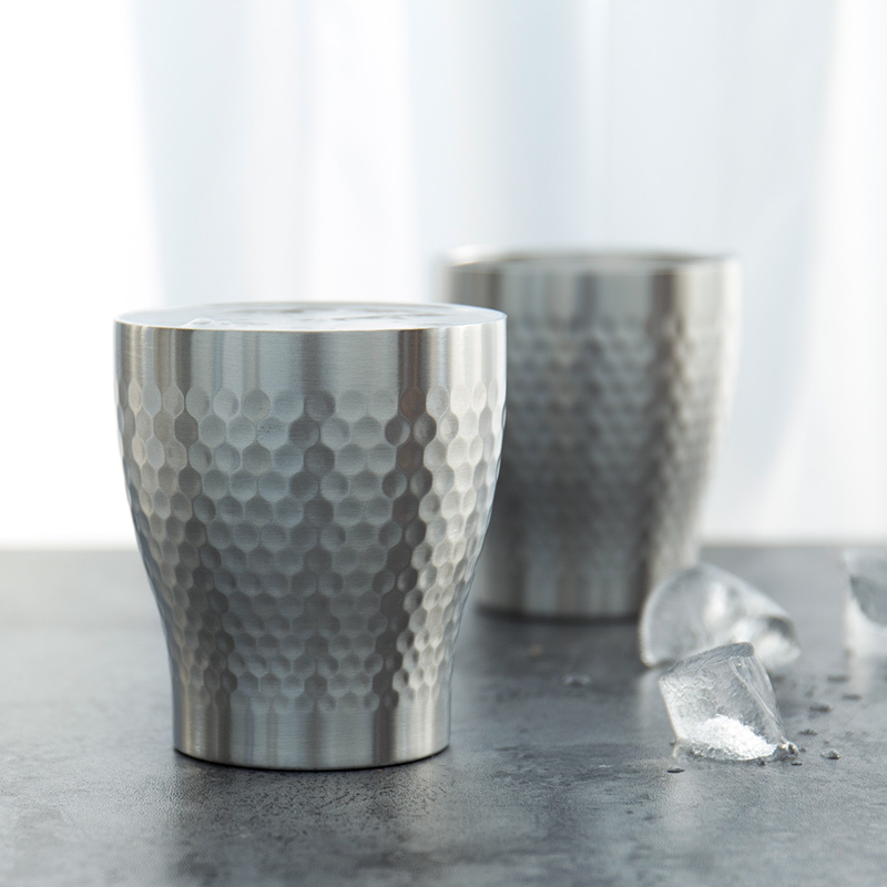 Carlsey cook 304 stainless steel beer glass double vacuum glass milk glass whisky glass wine