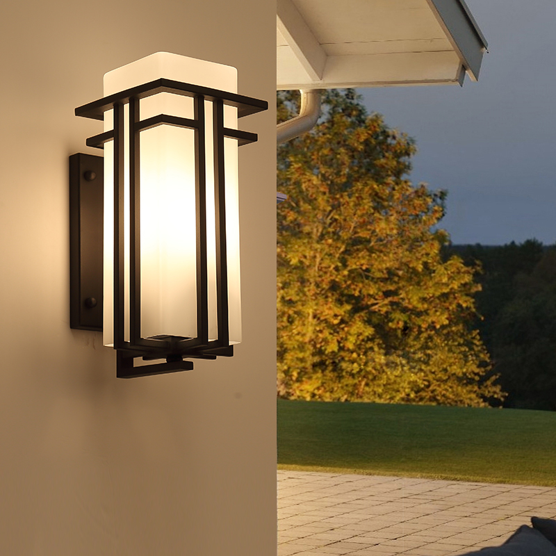 Outdoor wall lamp waterproof exterior wall lamp door door garden courtyard terrace balcony aisle villa new Chinese wall lamp