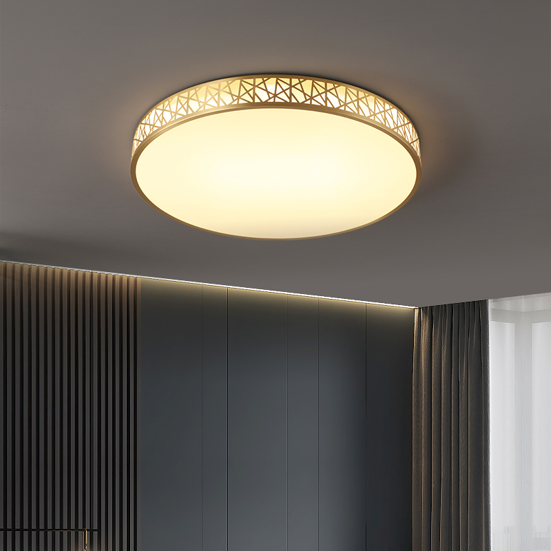 led ceiling lamp new Chinese style modern Chinese style master bedroom lamp study small room circular corridor aisle copper lamps