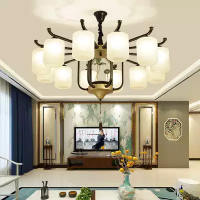 Chinese chandelier living room lamp modern simple Zen Chinese style atmospheric dining room lamp creative bedroom lamp new Villa