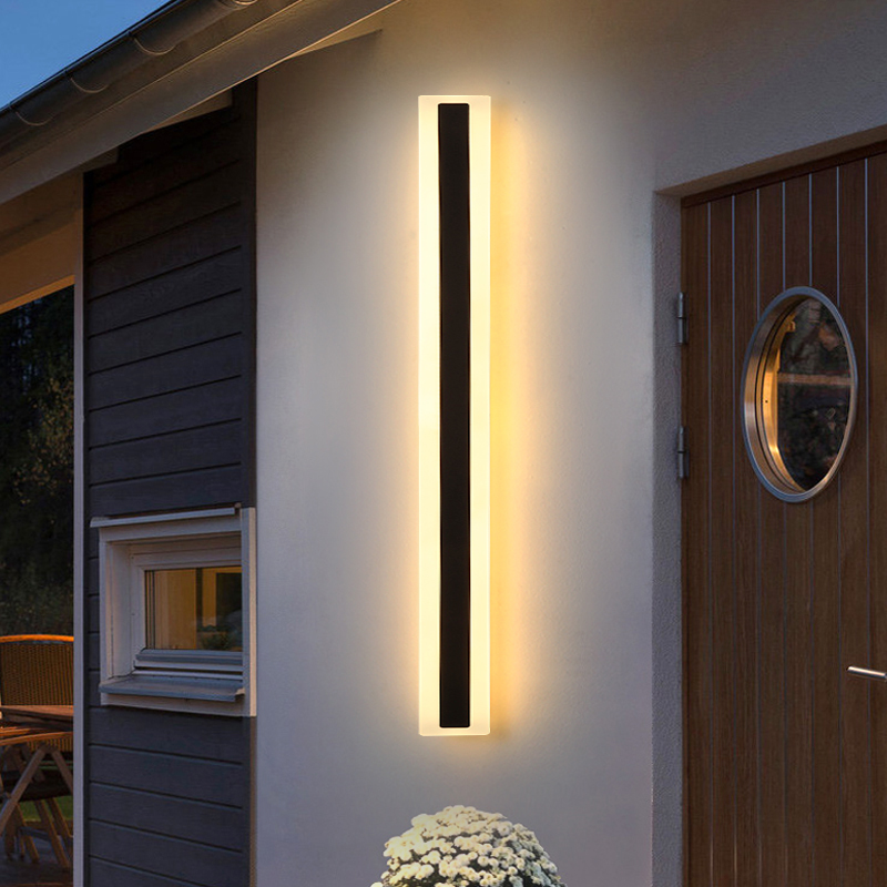 Outdoor waterproof LED wall lamp strip minimalist outdoor courtyard lamp minimalist modern aisle corridor engineering line lights