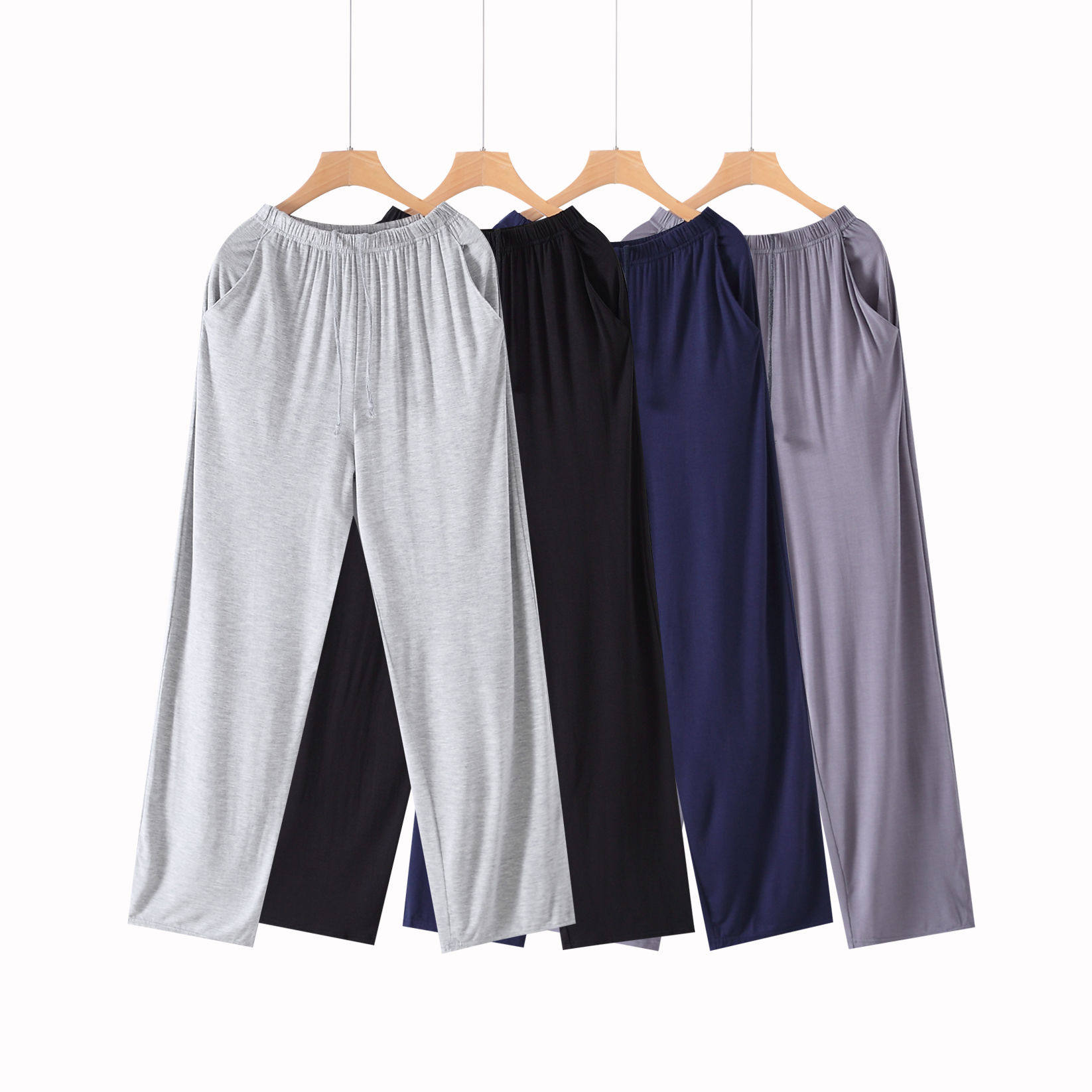 Modal cotton men's thin trousers and pajamas sports and leisure oversized loose can be worn outside air-conditioning anti-mosquito home pants