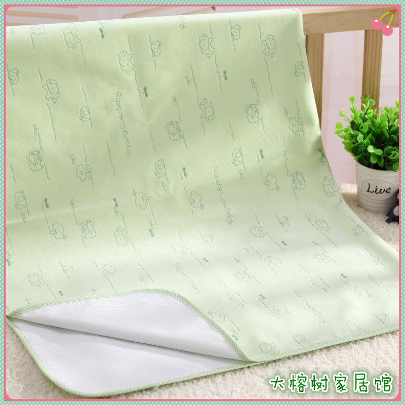 Crystal suede embossed PVC waterproof and breathable baby ultra soft anti-urine cushion baby cartoon animal child mattress