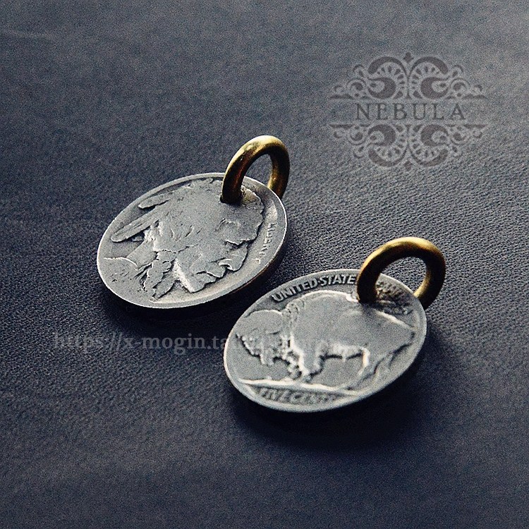 Handmade American Indian Head Yak Wild Bull 5 Cent Money Raised Bull Retro Key Pendant Pendant Pagenuine