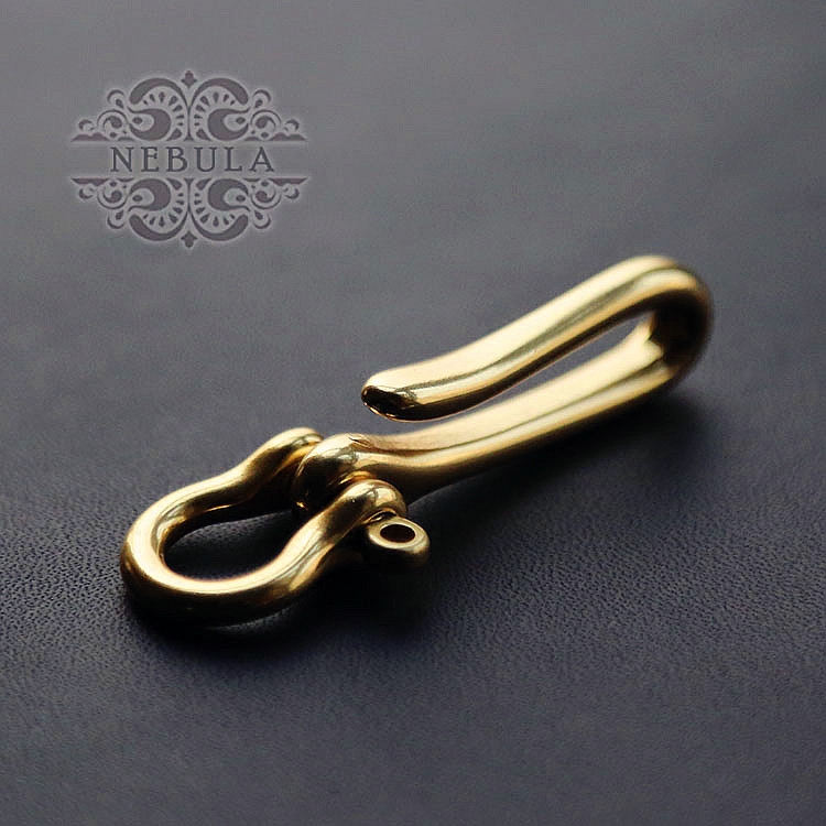 Pure copper metal U-shaped brass hook buckle Wallet hook Pure brass U-shaped hook buckle Outdoor car keychain key ring