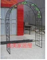 European-style wrought iron arches vines and Moon Arches outdoor gardening decoration melon frame flower door iron climbing cane Lotus frame clematis