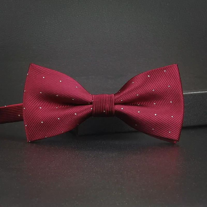 Golden wedding dress for men and women, beige bow tie with bow, champagne color