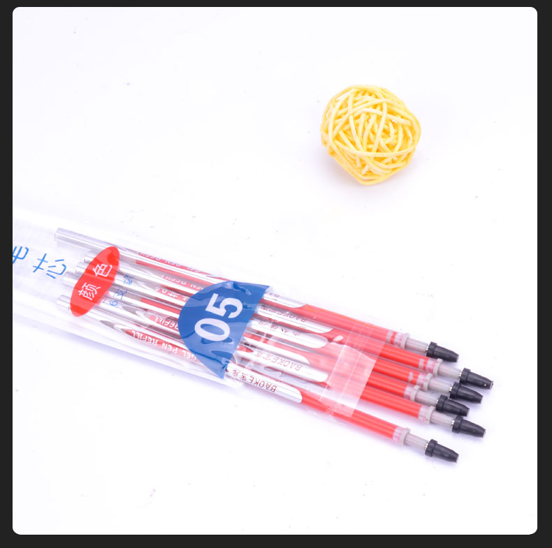 宝克中性笔芯6PS106水笔替芯通用子弹头红蓝色签字笔芯0.5mm黑色 宝克中性笔芯6PS106水笔替芯通用子弹头红蓝色签字笔芯0.5mm黑色